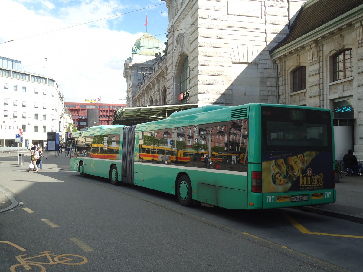 (138'700) - BVB Basel - Nr. 787/BS 3287 - MAN am 6. Mai 2012 beim Bahnhof Basel