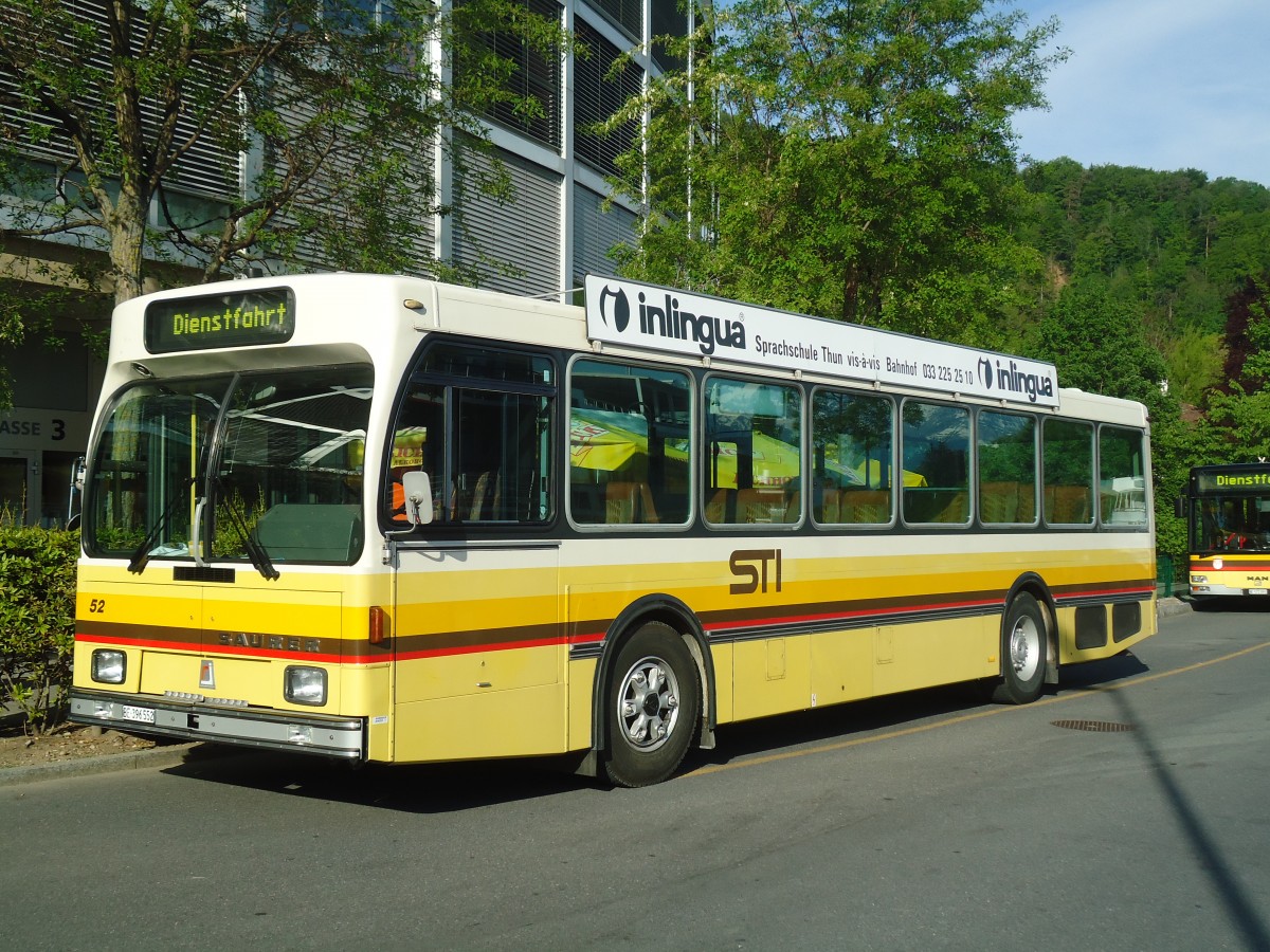 (138'714) - STI Thun - Nr. 52/BE 396'552 - Saurer/R&J am 11. Mai 2012 bei der Schifflndte Thun