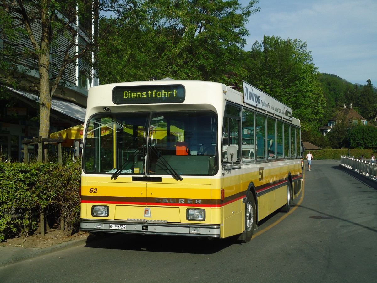 (138'718) - STI Thun - Nr. 52/BE 396'552 - Saurer/R&J am 11. Mai 2012 bei der Schifflndte Thun