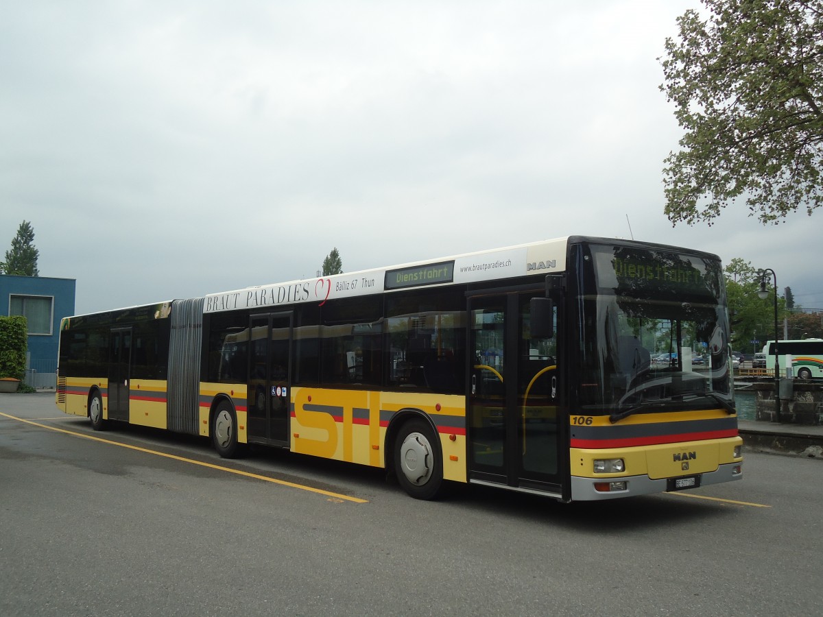 (138'727) - STI Thun - Nr. 106/BE 577'106 - MAN am 13. Mai 2012 bei der Schifflndte Thun