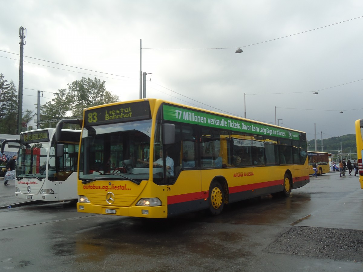 (138'861) - AAGL Liestal - Nr. 76/BL 7031 - Mercedes am 16. Mai 2012 beim Bahnhof Liestal