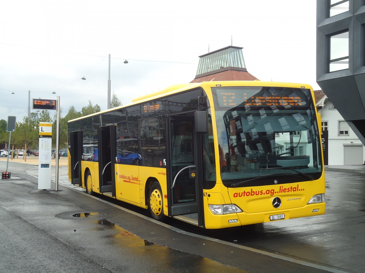 (138'868) - AAGL Liestal - Nr. 67/BL 7693 - Mercedes am 16. Mai 2012 beim Bahnhof Liestal