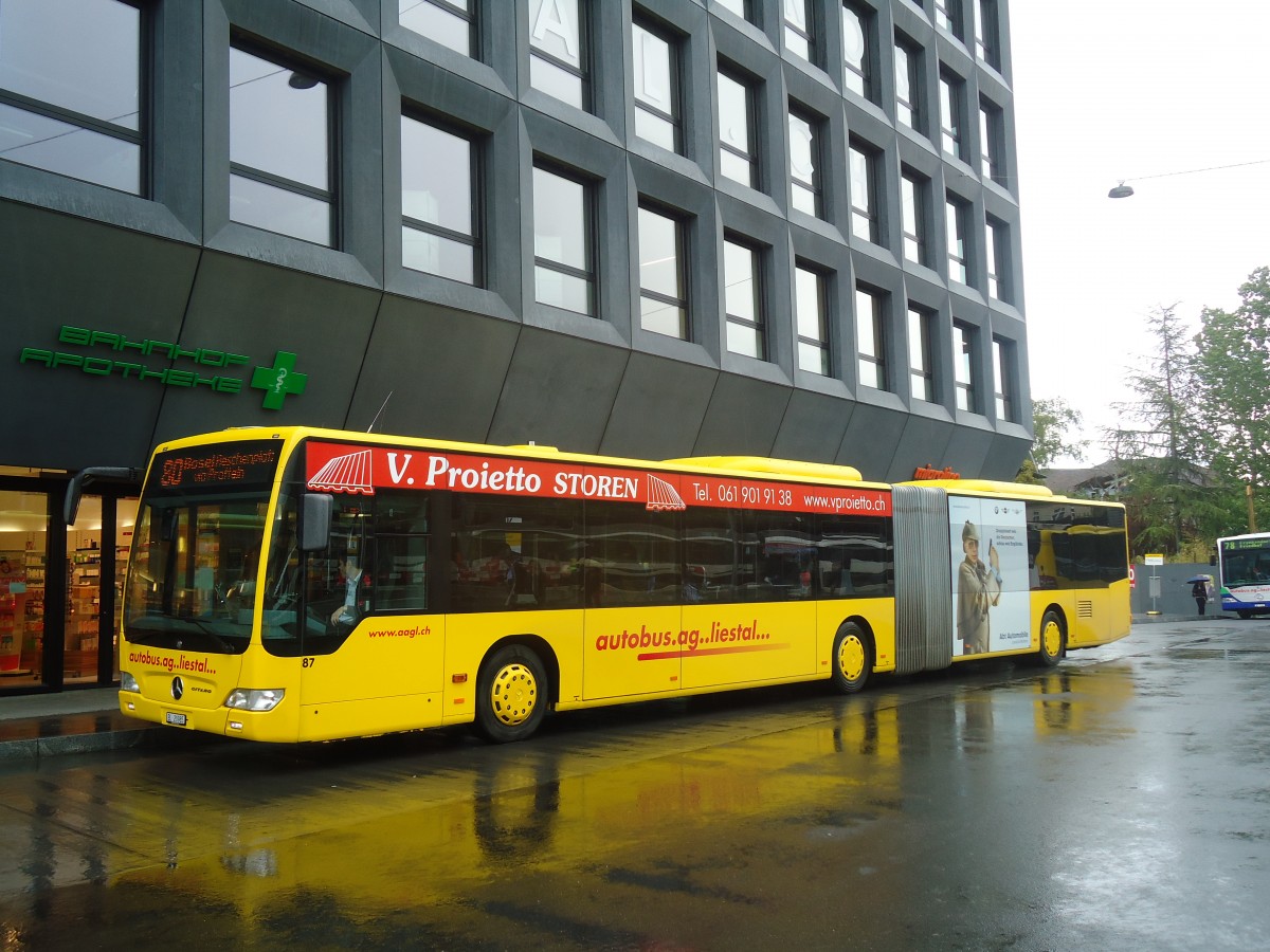 (138'887) - AAGL Liestal - Nr. 87/BL 20'985 - Mercedes am 16. Mai 2012 beim Bahnhof Liestal