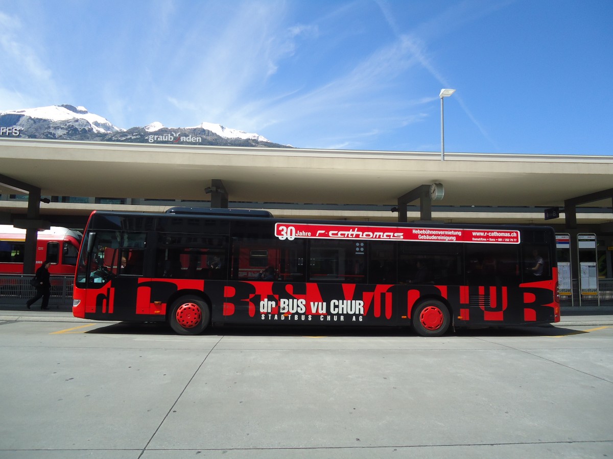 (138'923) - SBC Chur - Nr. 5/GR 97'505 - Mercedes am 17. Mai 2012 beim Bahnhof Chur