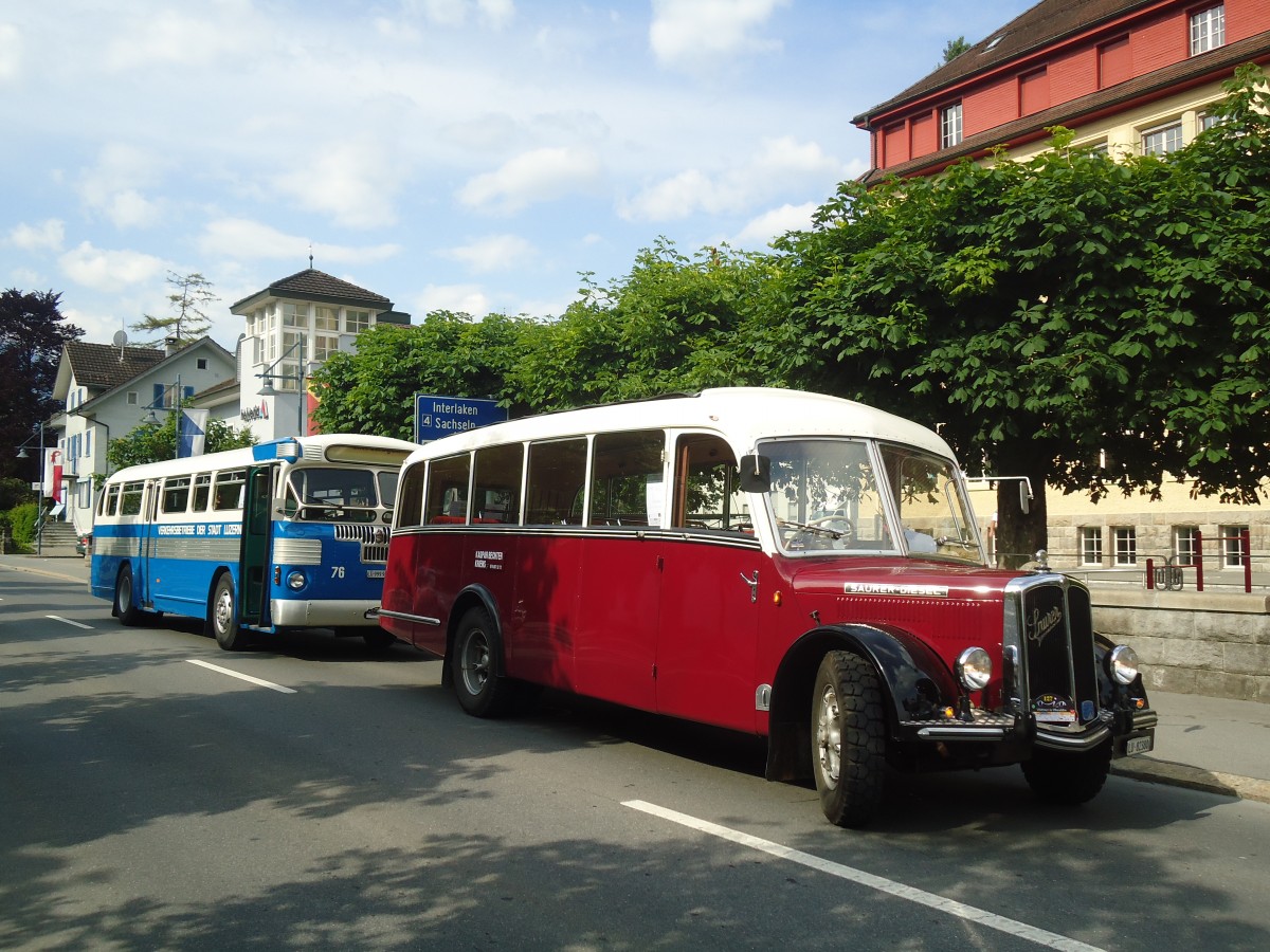 (139'054) - Bechter, Kriens - LU 82'380 - Saurer/Krapf (ex Mnch, D-Marienberg; ex Spirig, Widnau; ex RhV Altsttten Nr. 33; ex Thr, Eichberg) am 27. Mai 2012 in Sarnen, OiO