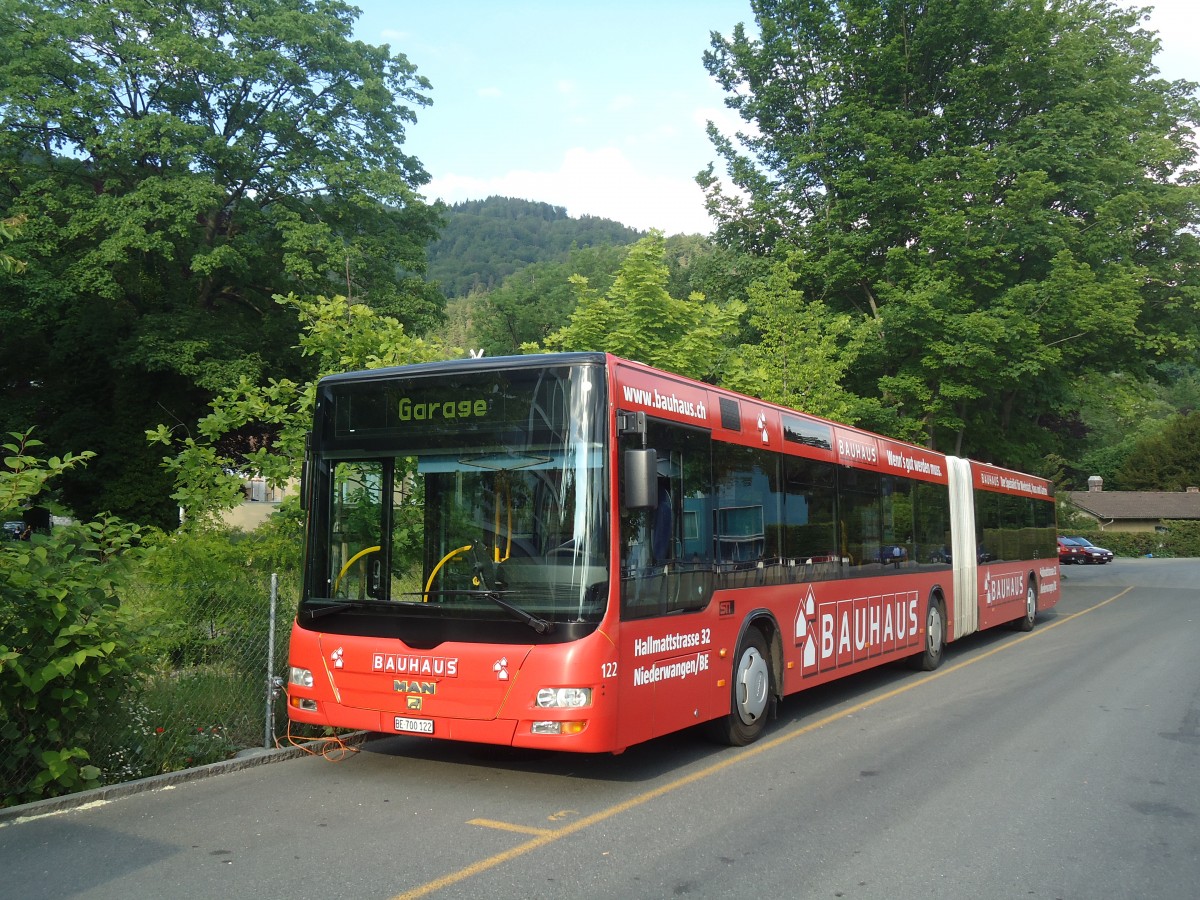 (139'173) - STI Thun - Nr. 122/BE 700'122 - MAN am 29. Mai 2012 bei der Schifflndte Thun