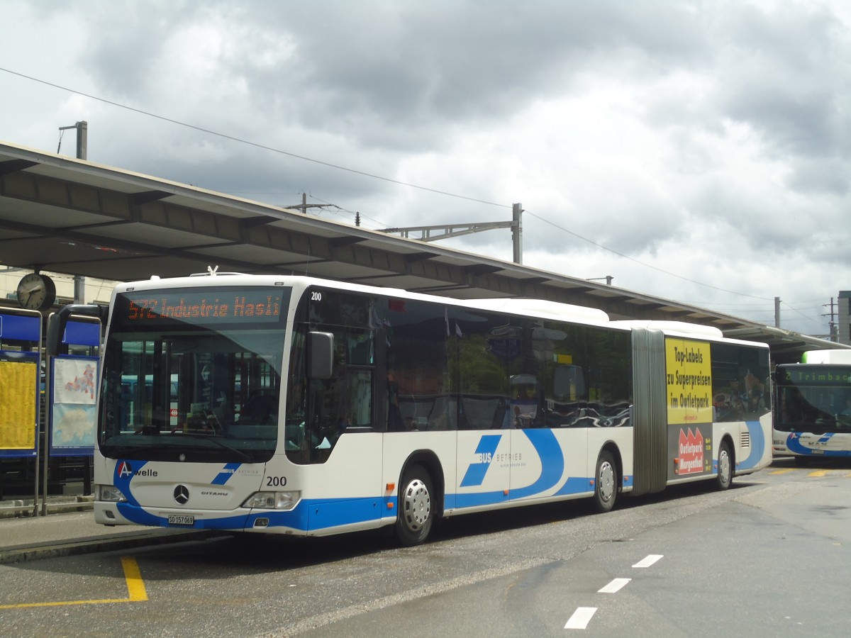 (139'467) - BOGG Wangen b.O. - Nr. 200/SO 157'069 - Mercedes am 11. Juni 2012 beim Bahnhof Olten