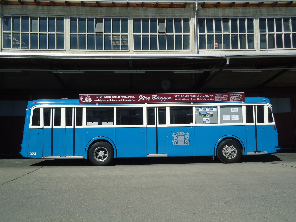 (139'620) - Biegger, Uster - Nr. 3/GL 20'323 - FBW/Tscher (ex DFB Andermatt; ex VBZ Zrich Nr. 323) am 16. Juni 2012 in Hinwil, AMP