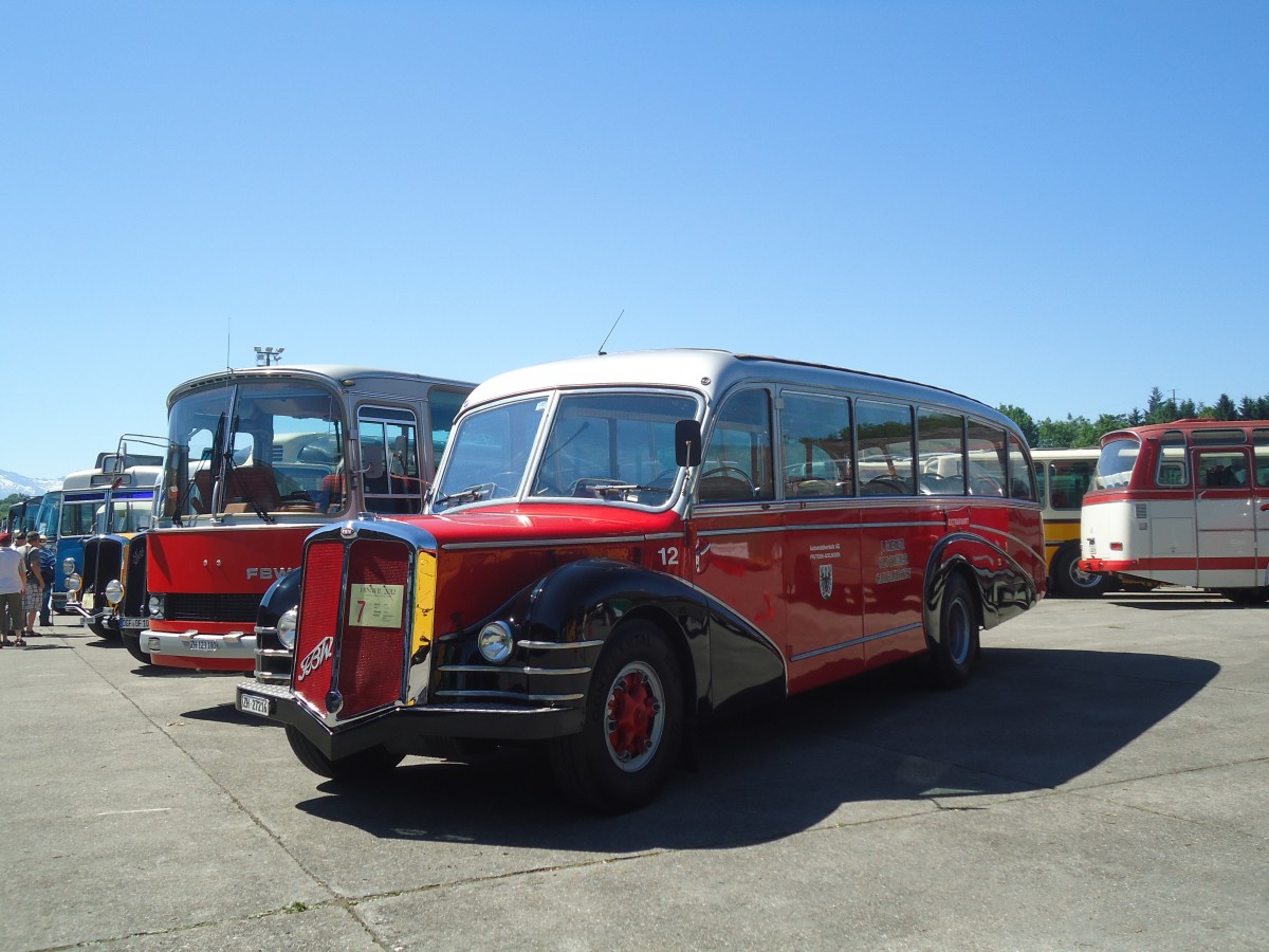 (139'671) - Meier, Grt - Nr. 12/ZH 27'216 - FBW/R&J (ex Wespe, Altsttten; ex AFA Adelboden Nr. 12) am 16. Juni 2012 in Hinwil, AMP