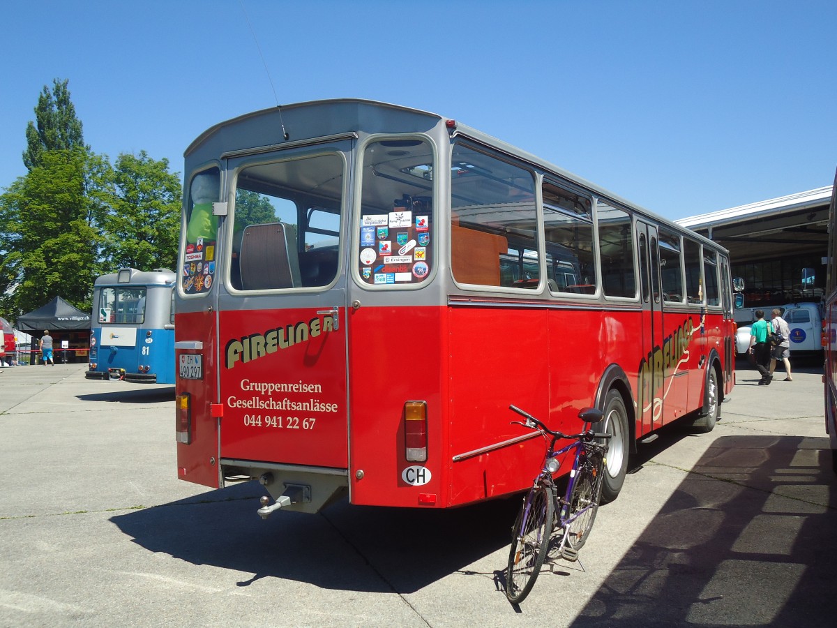 (139'692) - Weidmann, Greifensee - ZH 490'297 - FBW/Tscher (ex VZO Grningen Nr. 30) am 16. Juni 2012 in Hinwil, AMP