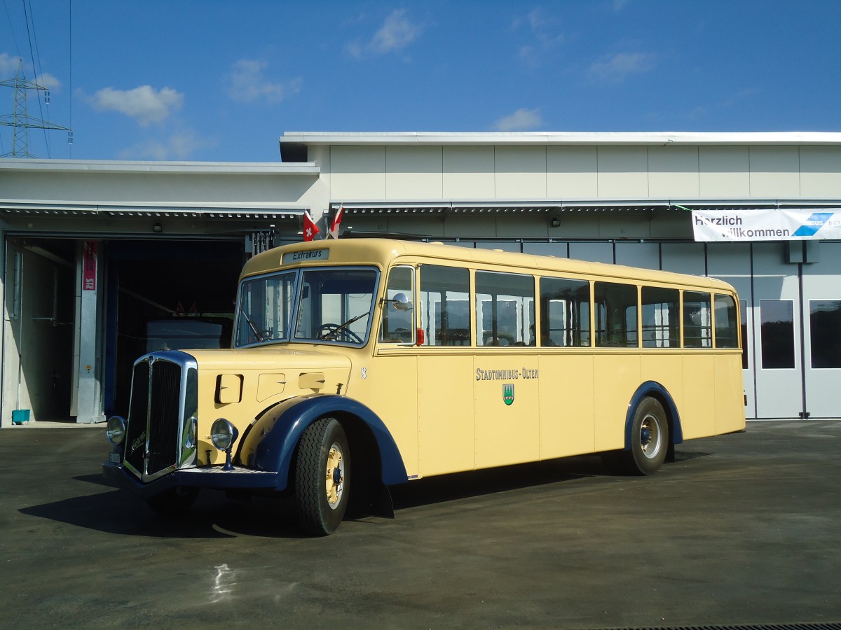 (139'900) - BOGG Wangen b.O. - Nr. 8/SO 14'190 - Berna/Hess (ex SOO Olten Nr. 8) am 23. Juni 2012 in Lostorf, Garage