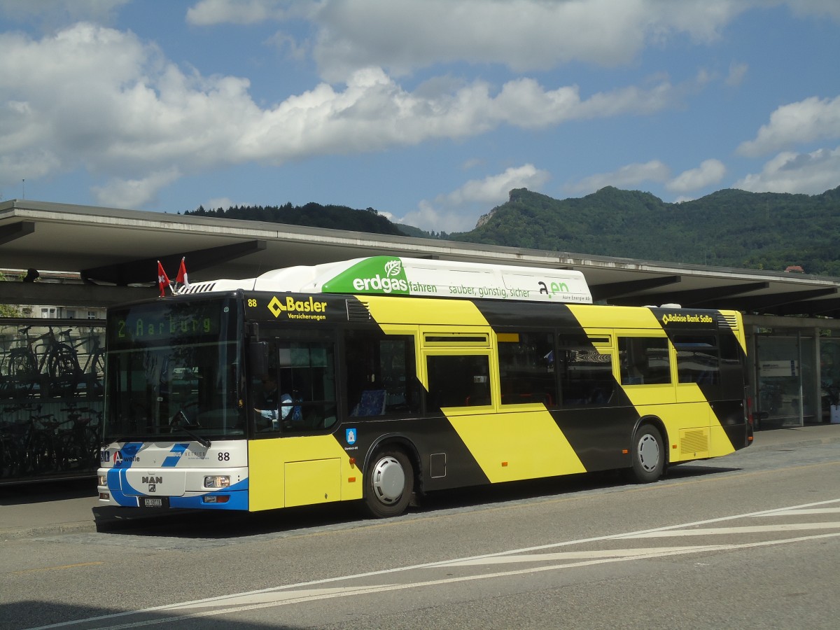 (139'937) - BOGG Wangen b.O. - Nr. 88/SO 68'118 - MAN am 23. Juni 2012 beim Bahnhof Olten