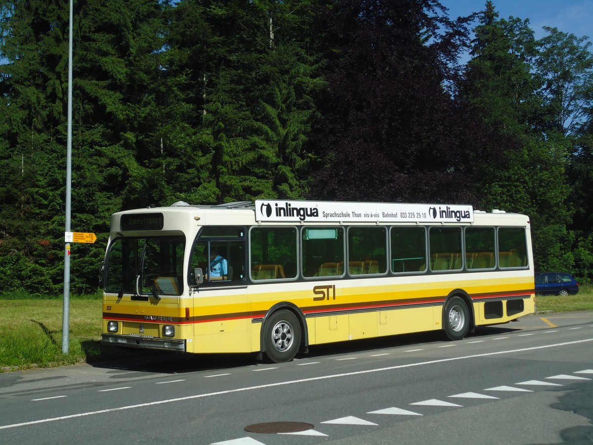 (139'978) - STI Thun - Nr. 52/BE 396'552 - Saurer/R&J am 24. Juni 2012 in Heimenschwand, Kuhstelle