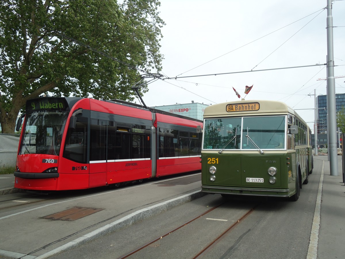 (140'157) - SVB Bern (TVB) - Nr. 251/BE 113'251 - FBW/SWS-R&J am 24. Juni 2012 in Bern, Guisanplatz