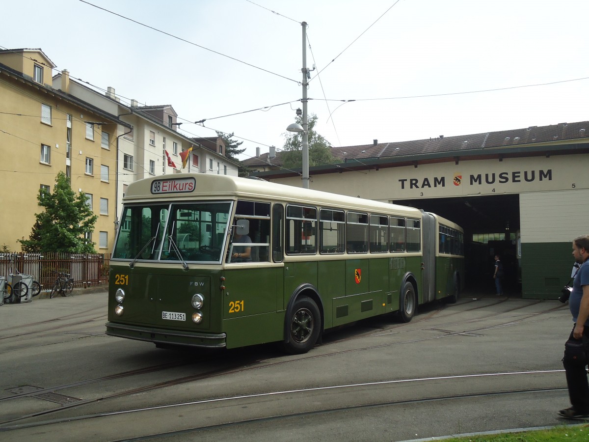 (140'166) - SVB Bern (TVB) - Nr. 251/BE 113'251 - FBW/SWS-R&J am 24. Juni 2012 in Bern, Weissenbhl