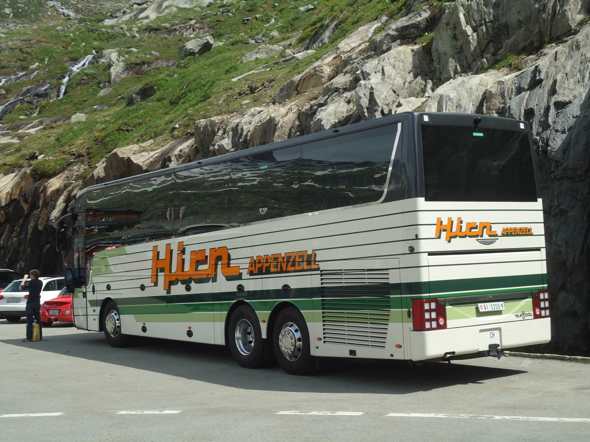 (140'266) - Hirn, Appenzell - AI 1310 - Van Hool am 1. Juli 2012 in Furka, Belvedere