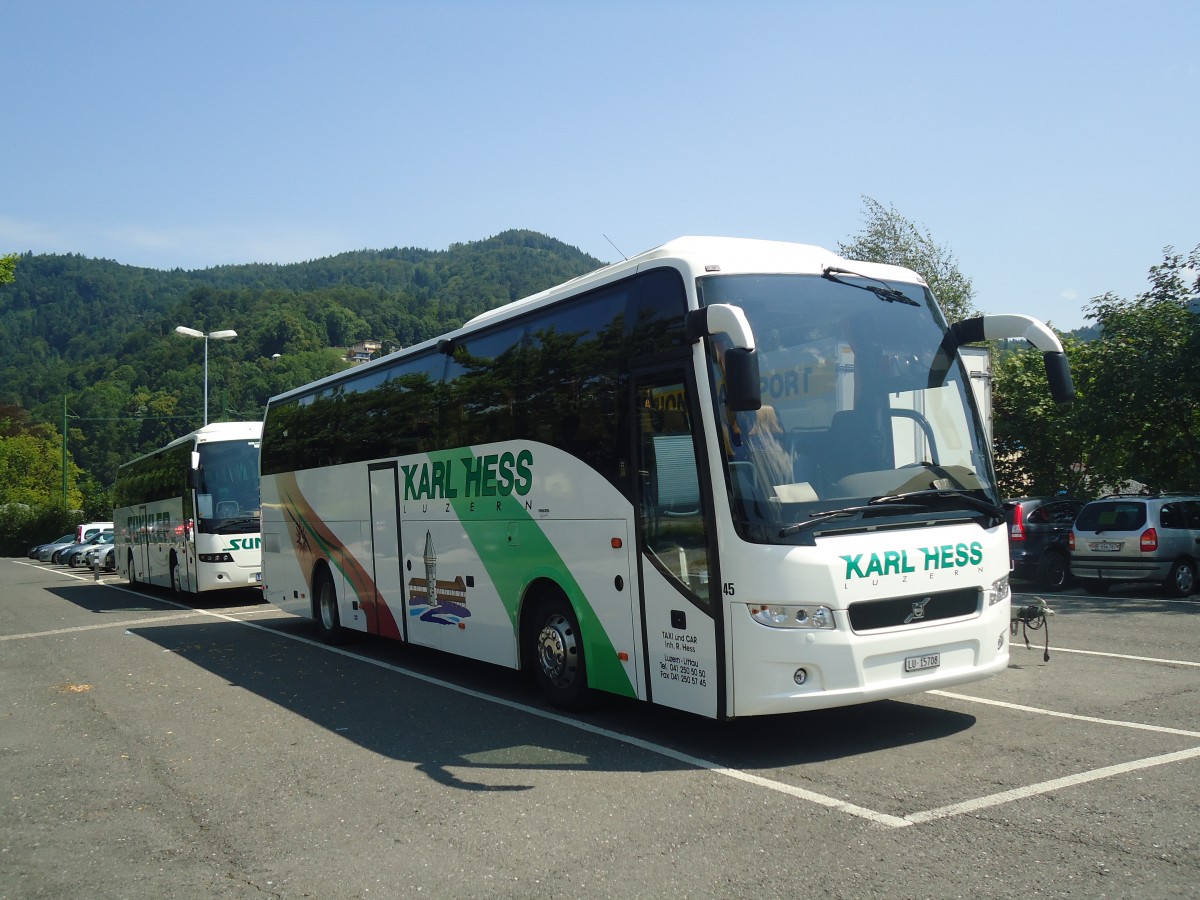 (140'996) - Hess K., Luzern - Nr. 45/LU 15'708 - Volvo am 2. August 2012 in Thun, Seestrasse 