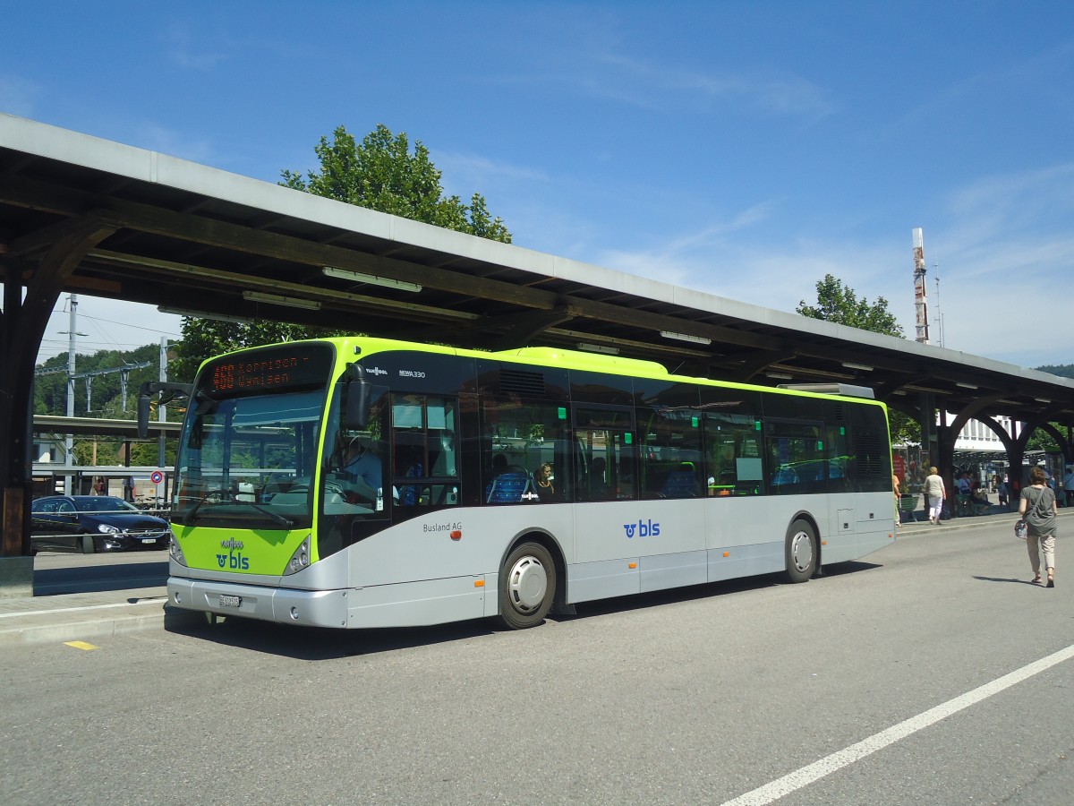 (141'114) - Busland, Burgdorf - Nr. 19/BE 612'515 - Van Hool am 15. August 2012 beim Bahnhof Burgdorf