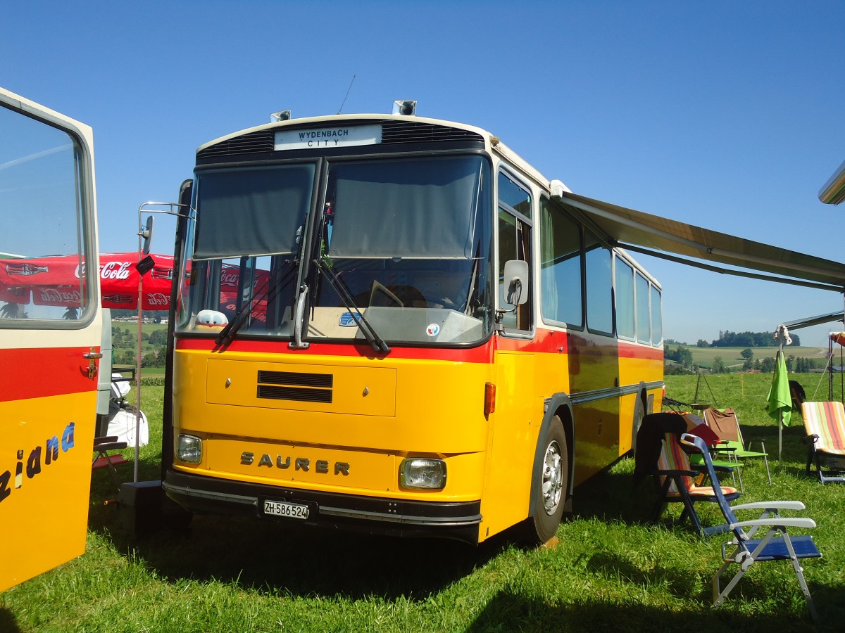 (141'161) - Baumann, Horgenberg - ZH 586'524 - Saurer/Tscher (ex P 24'226) am 18. August 2012 in Affeltrangen, Kreuzegg