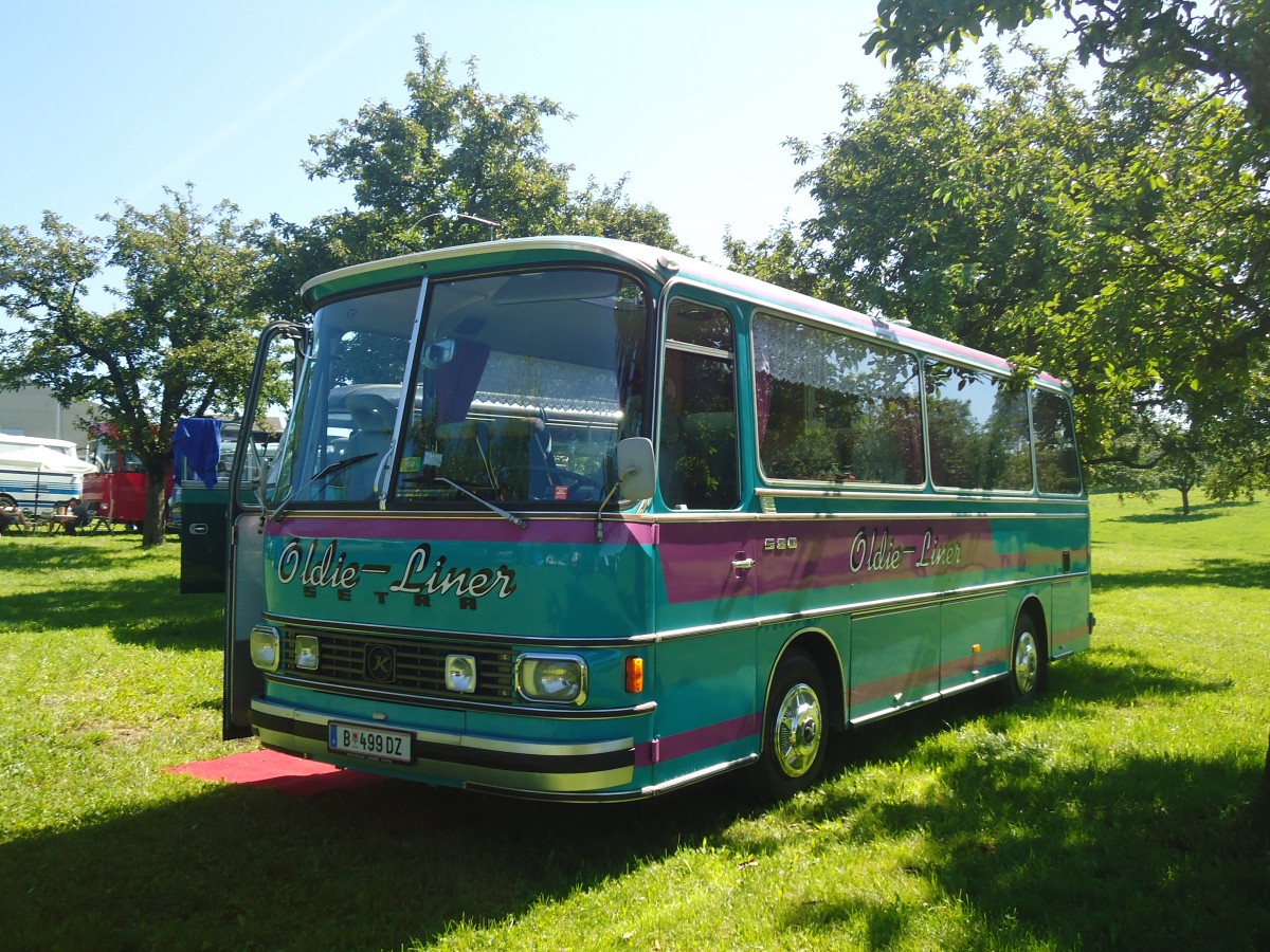 (141'199) - Aus Oesterreich: Wstner, Bezau - B 499 DZ - Setra am 18. August 2012 in Affeltrangen, Kreuzegg