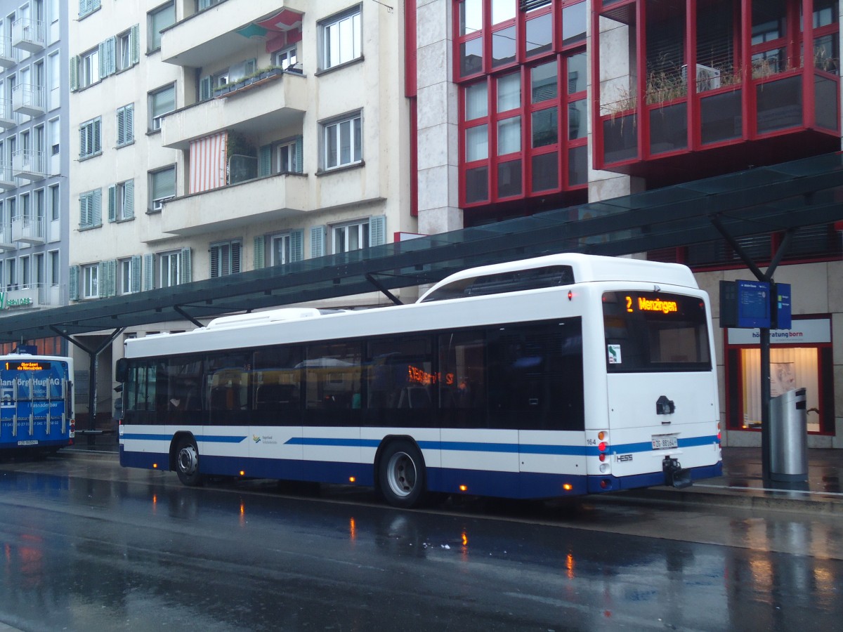 (141'417) - ZVB Zug - Nr. 164/ZG 88'164 - Hess am 1. September 2012 beim Bahnhof Zug