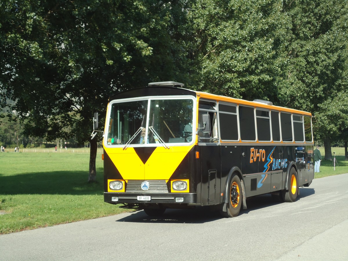 (141'690) - Eugster, Wienacht-Tobel - AR 4608 - Saurer/Tscher (ex Rohrer, Reitnau; ex Kistler, Reichenburg; ex P 24'614) am 15. September 2012 in Chur, Waffenplatz