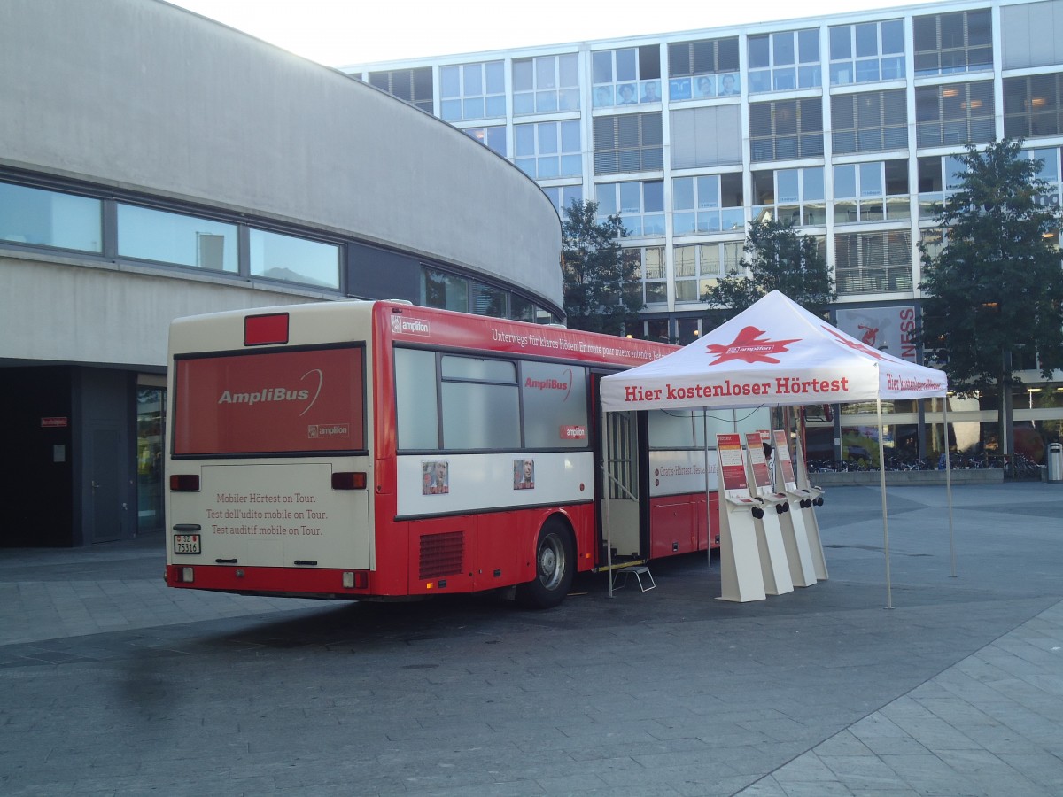 (141'801) - AmpliBus, Baar - SZ 75'316 - Mercedes (ex Voegtlin-Meyer, Brugg Nr. 13) am 20. September 2012 in Thun, Aarefeldplatz