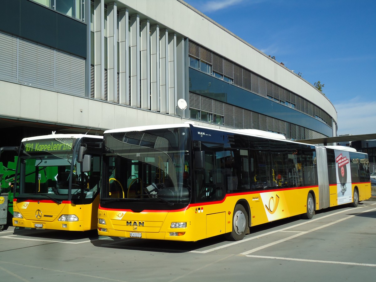 (141'914) - PostAuto Bern - Nr. 667/BE 615'372 - MAN am 16. Oktober 2012 in Bern, Postautostation