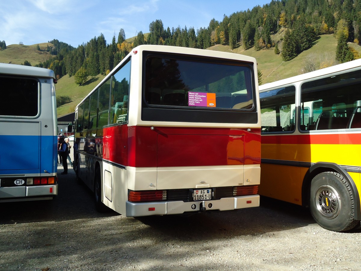 (142'029) - Dreier, Suhr - AG 11'851 U - Saurer/R&J (ex Gerber, Matzendorf; ex Schnider, Schpfheim) am 21. Oktober 2012 in Schwarzsee, Schwyberg