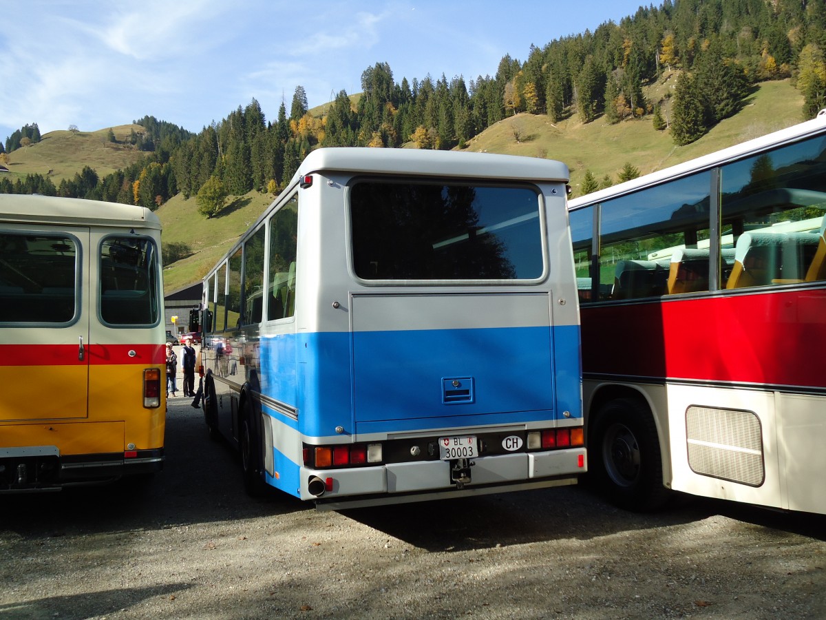 (142'030) - Tanner&Lambach, Reigoldswil - Nr. 5/BL 30'003 - Saurer/Lauber (ex AWA Amden Nr. 4) am 21. Oktober 2012 in Schwarzsee, Schwyberg