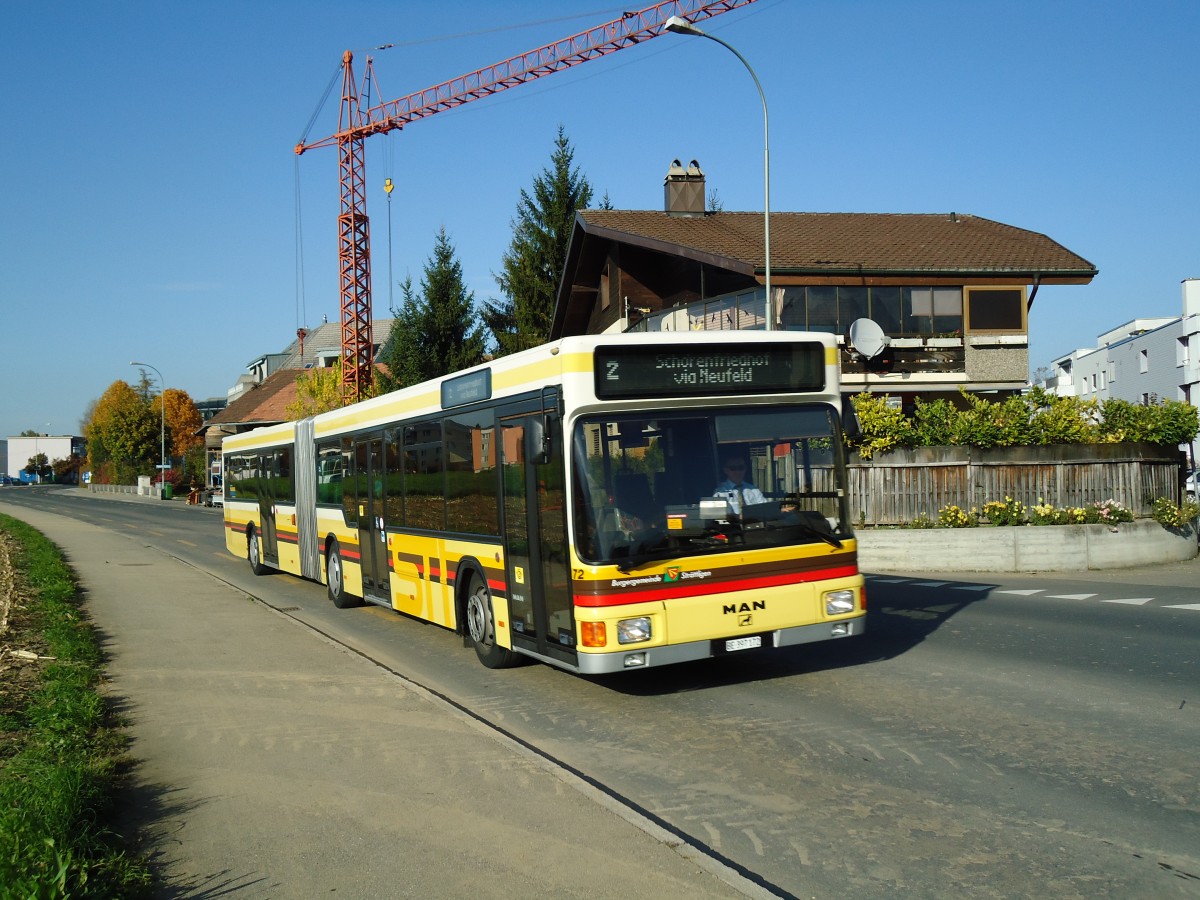 (142'089) - STI Thun - Nr. 72/BE 397'172 - MAN am 22. Oktober 2012 in Thun, Buchholzstrasse