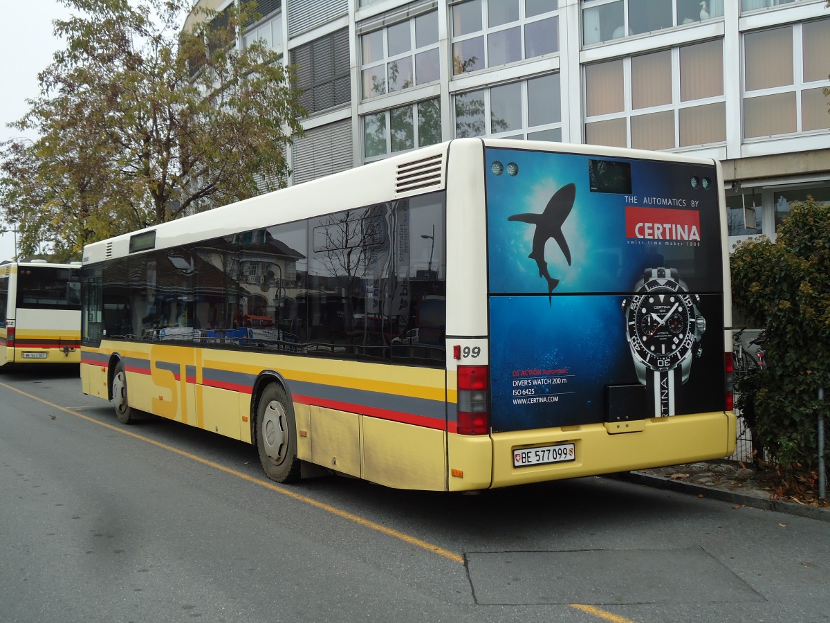 (142'221) - STI Thun - Nr. 99/BE 577'099 - MAN am 19. November 2012 bei der Schifflndte Thun