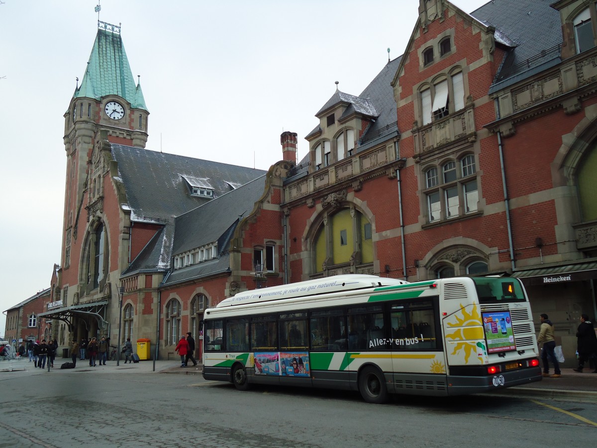 (142'401) - TRACE Colmar - Nr. 159/3187 YE 68 - Irisbus am 8. Dezember 2012 beim Bahnhof Colmar