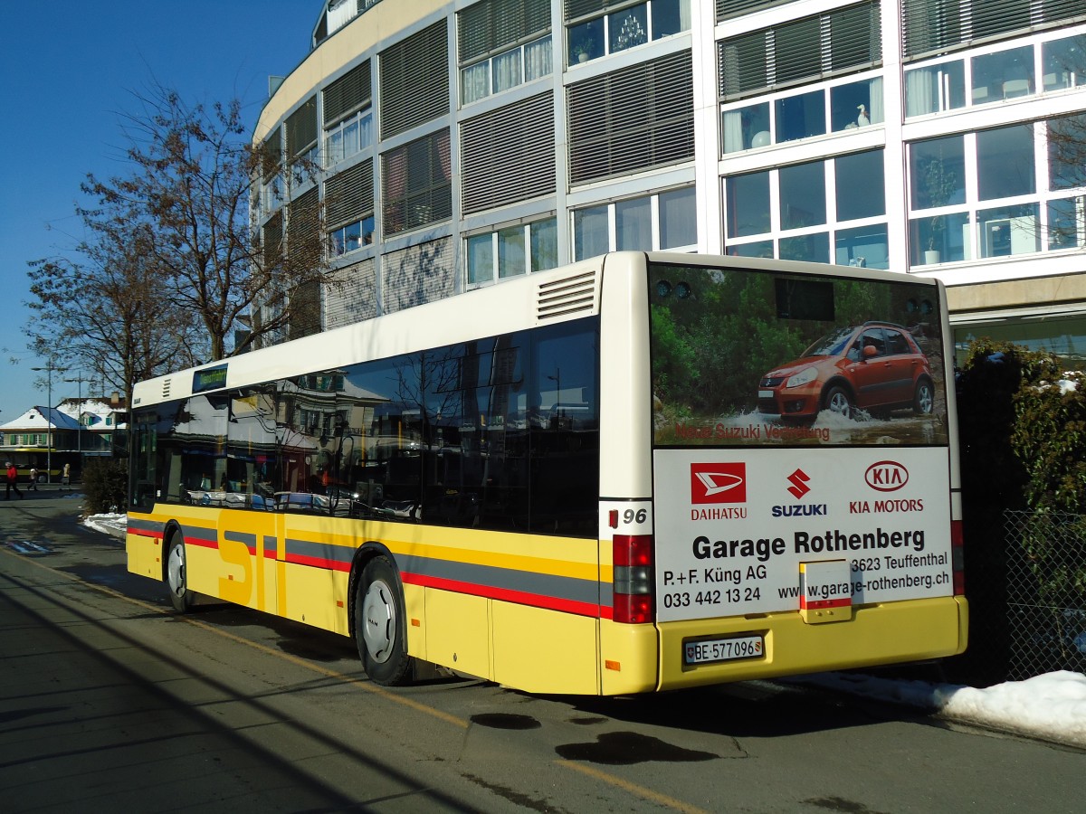 (142'503) - STI Thun - Nr. 96/BE 577'096 - MAN am 12. Dezember 2012 bei der Schifflndte Thun