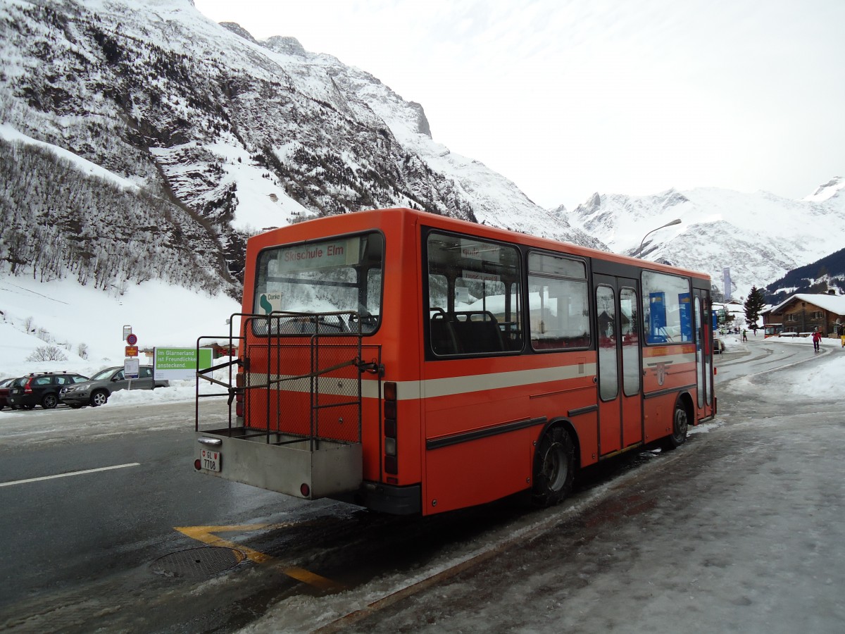 (142'596) - AS Engi - Nr. 8/GL 7708 - NAW/Hess (ex ZVB Zug Nr. 42) am 23. Dezember 2012 in Elm, Sportbahnen