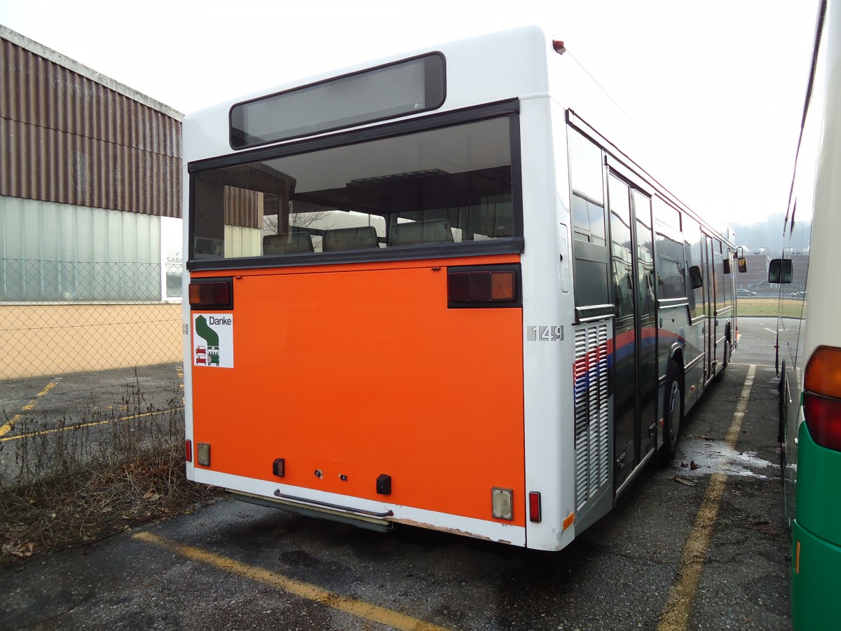 (142'811) - AAR bus+bahn, Aarau - Nr. 149 - MAN am 29. Dezember 2012 in Biel, Rattinbus