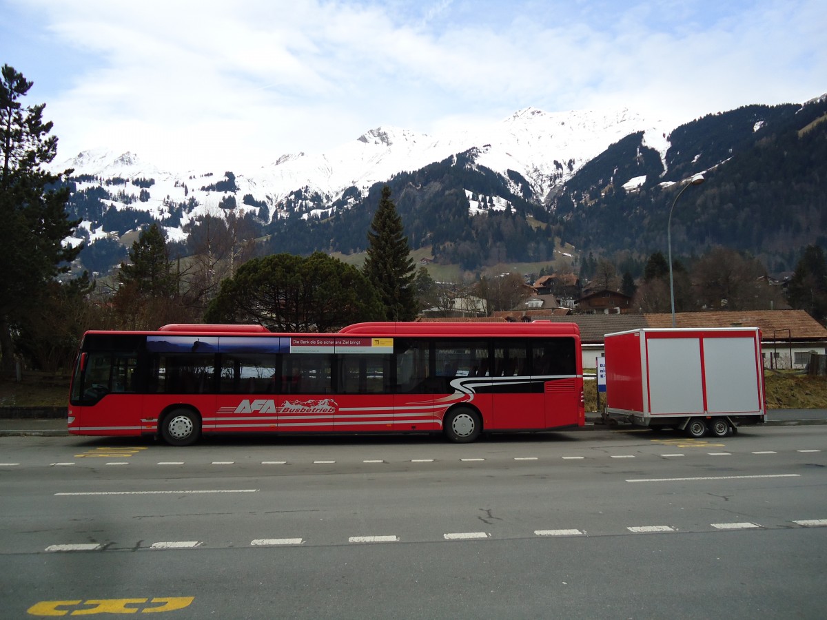 (142'884) - AFA Adelboden - Nr. 28/BE 43'089 - Mercedes am 1. Januar 2013 beim Bahnhof Frutigen