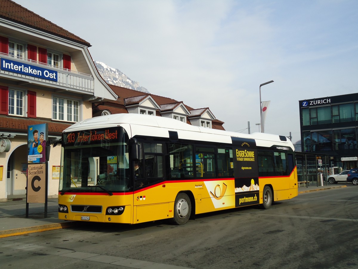 (143'041) - PostAuto Bern - BE 610'543 - Volvo am 19. Januar 2013 beim Bahnhof Interlaken Ost