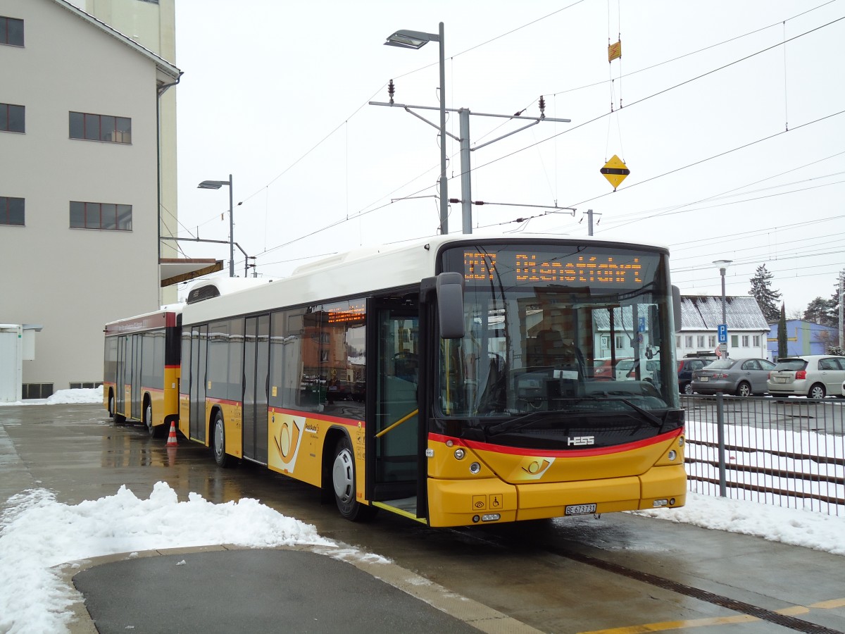 (143'096) - Klopfstein, Laupen - Nr. 10/BE 673'731 - Hess am 21. Januar 2013 beim Bahnhof Ddingen