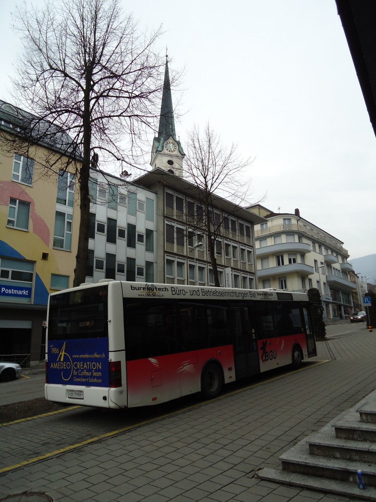 (143'536) - BGU Grenchen - Nr. 8/SO 21'958 - MAN/Gppel am 23. Mrz 2013 in Grenchen, Postplatz