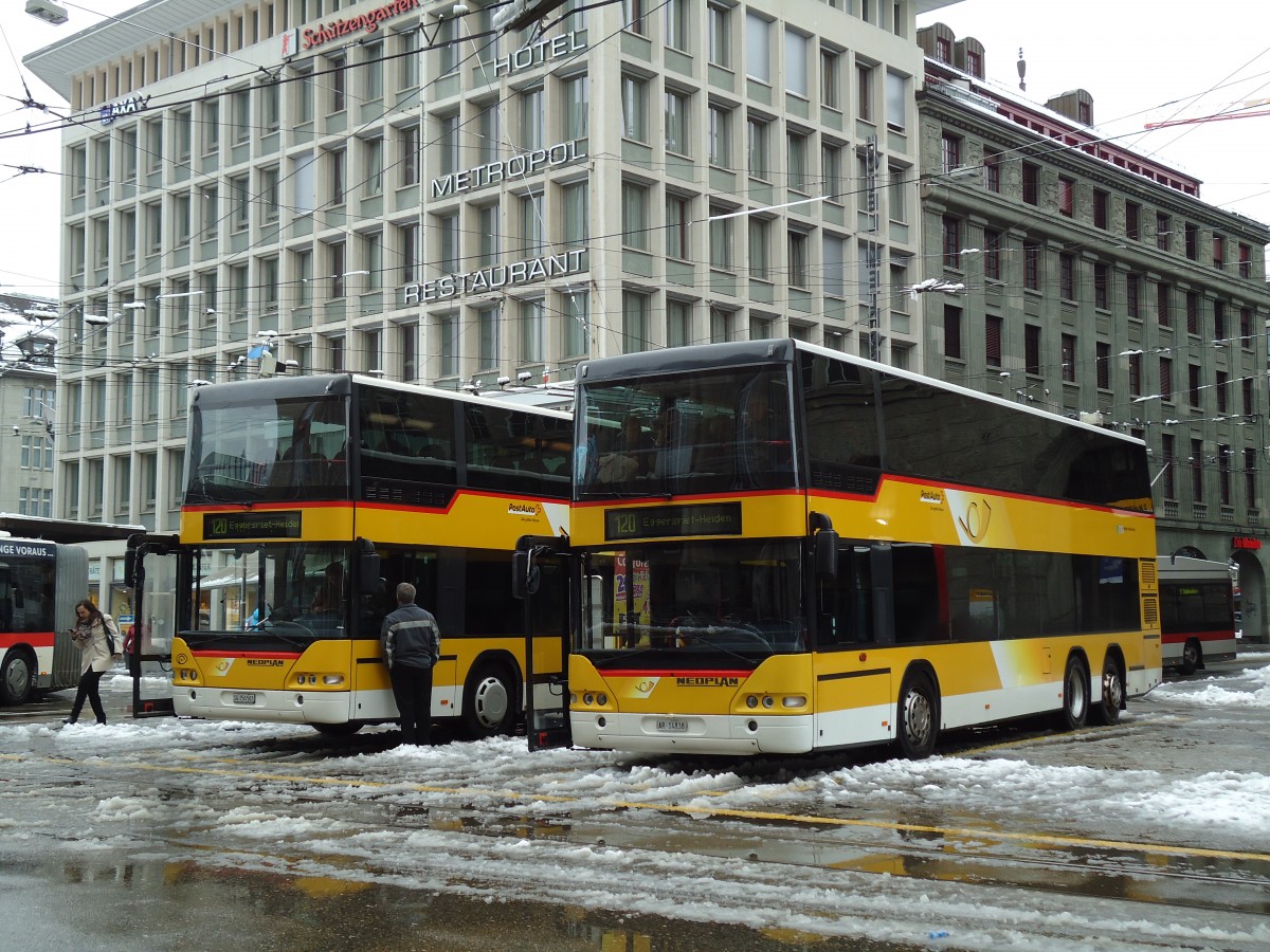 (143'636) - PostAuto Ostschweiz - AR 14'848 - Neoplan (ex P 27'016) am 20. April 2013 beim Bahnhof St. Gallen