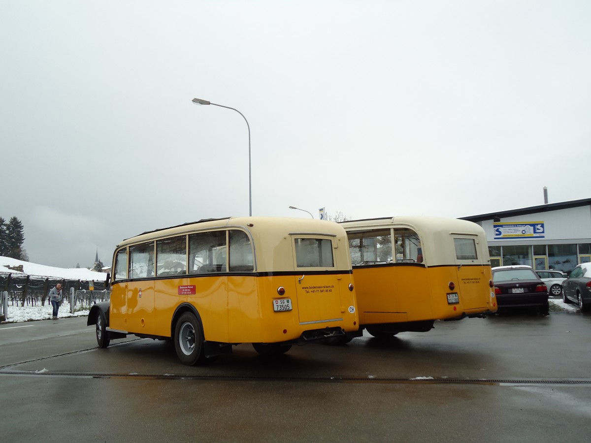 (143'694) - Baumgartner, Horn - Nr. 1/SG 73'505 - Berna/Saurer (ex Chiesa, Monusio) am 20. April 2013 in Goldach, Garage Schwizer