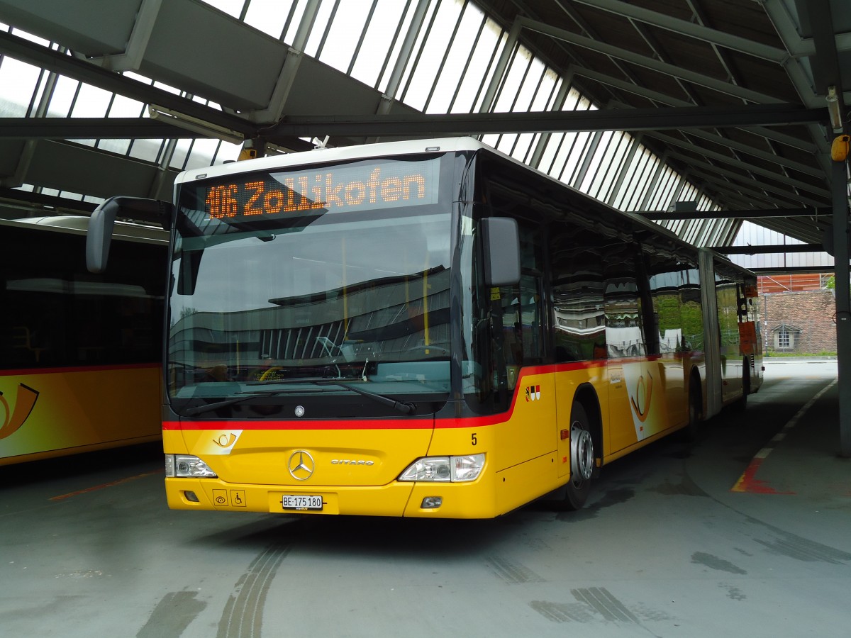 (144'024) - Steiner, Ortschwaben - Nr. 5/BE 175'180 - Mercedes am 11. Mai 2013 in Bern, Postautostation