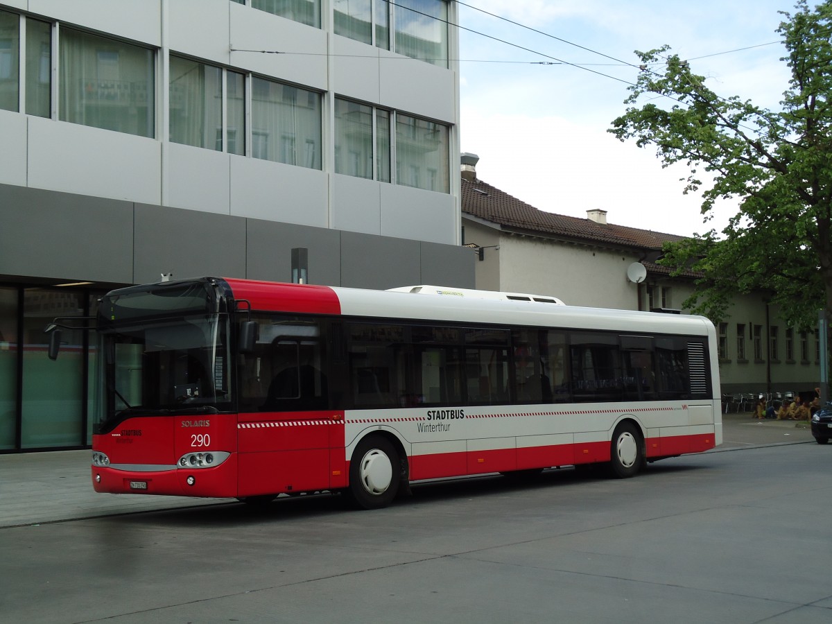 (144'461) - SW Winterthur - Nr. 290/ZH 730'290 - Solaris am 20. Mai 2013 in Winterthur, Museumstrasse/HB