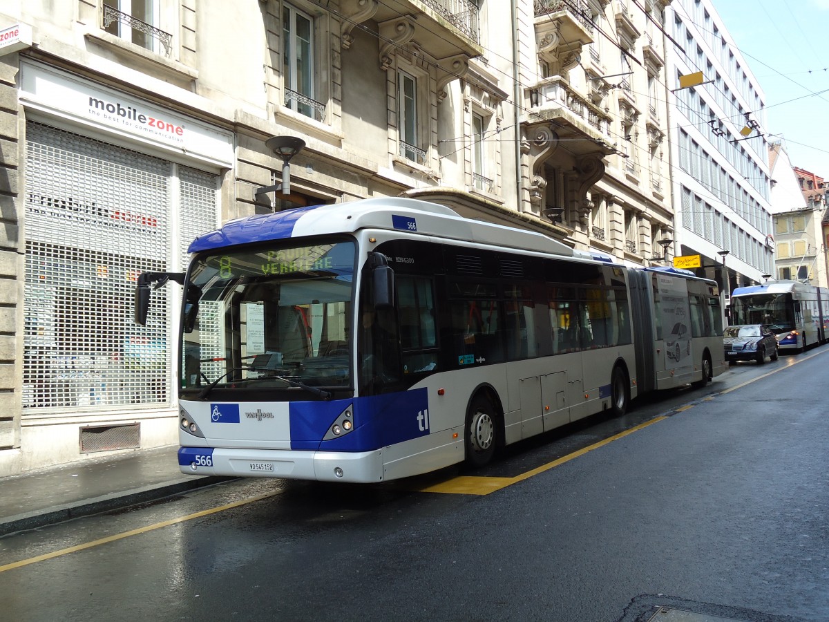 (144'589) - TL Lausanne - Nr. 566/VD 545'152 - Van Hool am 26. Mai 2013 in Lausanne, Bel-Air