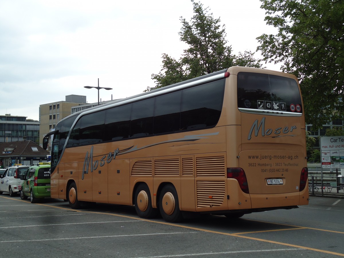 (144'812) - Moser, Teuffenthal - BE 5334 - Setra am 3. Juni 2013 in Thun, CarTerminal