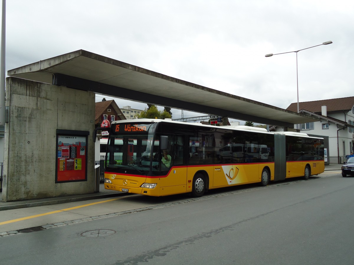 (144'916) - Hfliger, Sursee - Nr. 9/LU 207'948 - Mercedes am 10. Juni 2013 beim Bahnhof Sursee