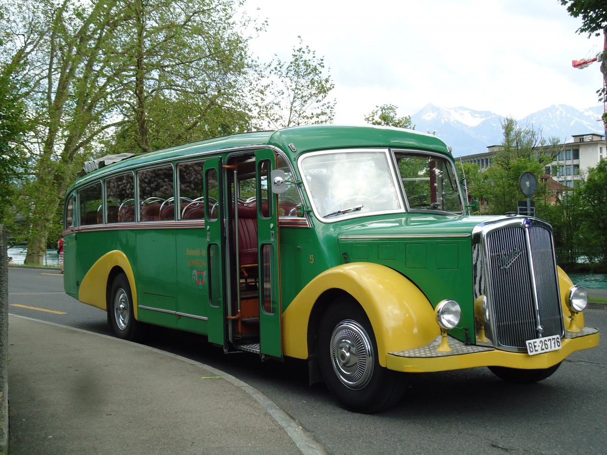 (145'013) - STI Thun - Nr. 15/BE 26'776 - Saurer/Gangloff (ex AvH Heimenschwand Nr. 5) am 15. Juni 2013 in Thun, Garage