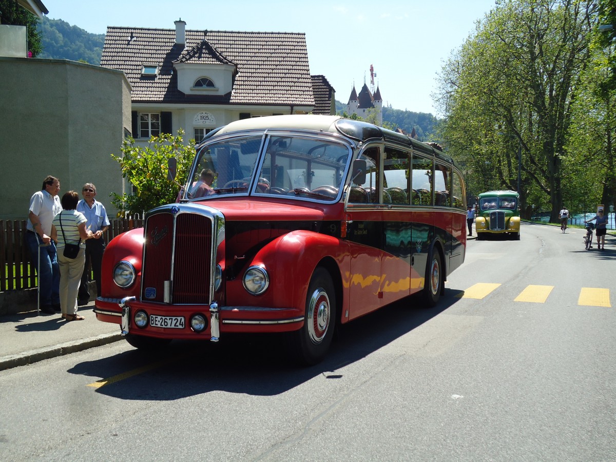 (145'116) - Gafner, Gwatt - Nr. 9/BE 26'724 - Saurer/R&J (ex ASKA Aeschi Nr. 9) am 16. Juni 2013 in Thun, Garage STI