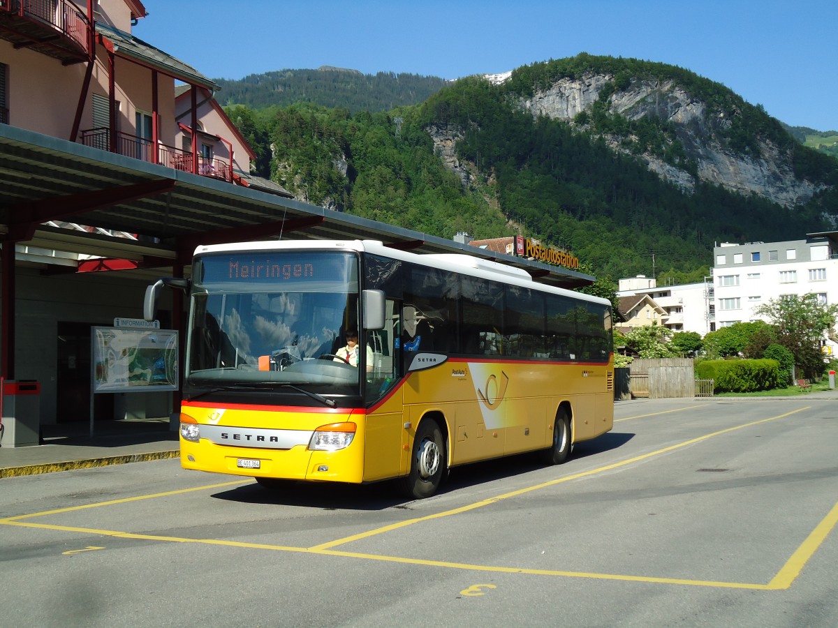 (145'157) - AVG Meiringen - Nr. 64/BE 401'364 - Setra am 16. Juni 2013 in Meiringen, Postautostation